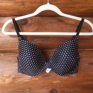 Victoria's Secret Perfect Coverage Polka Dot Underwire Convertible Bra Size 36D